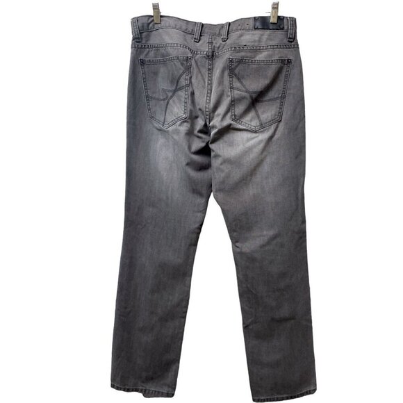KENNETH COLE Mens Jeans 32/30 Gray Wash Denim 100% Cotton Straight Leg - Picture 2 of 12
